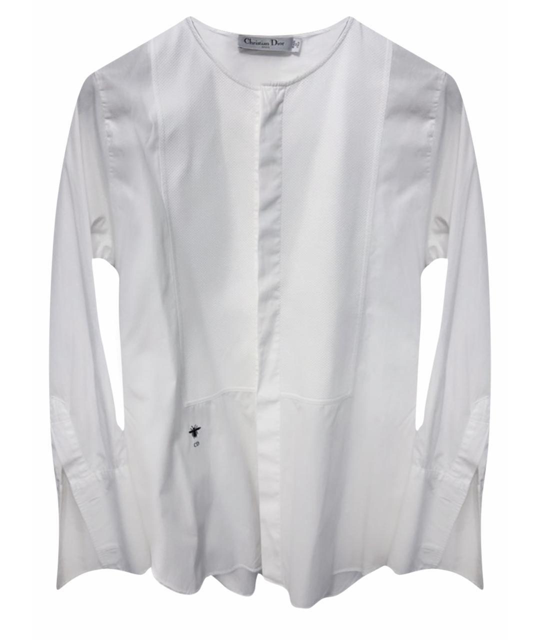 CHRISTIAN DIOR Белая хлопковая блузы, фото 1
