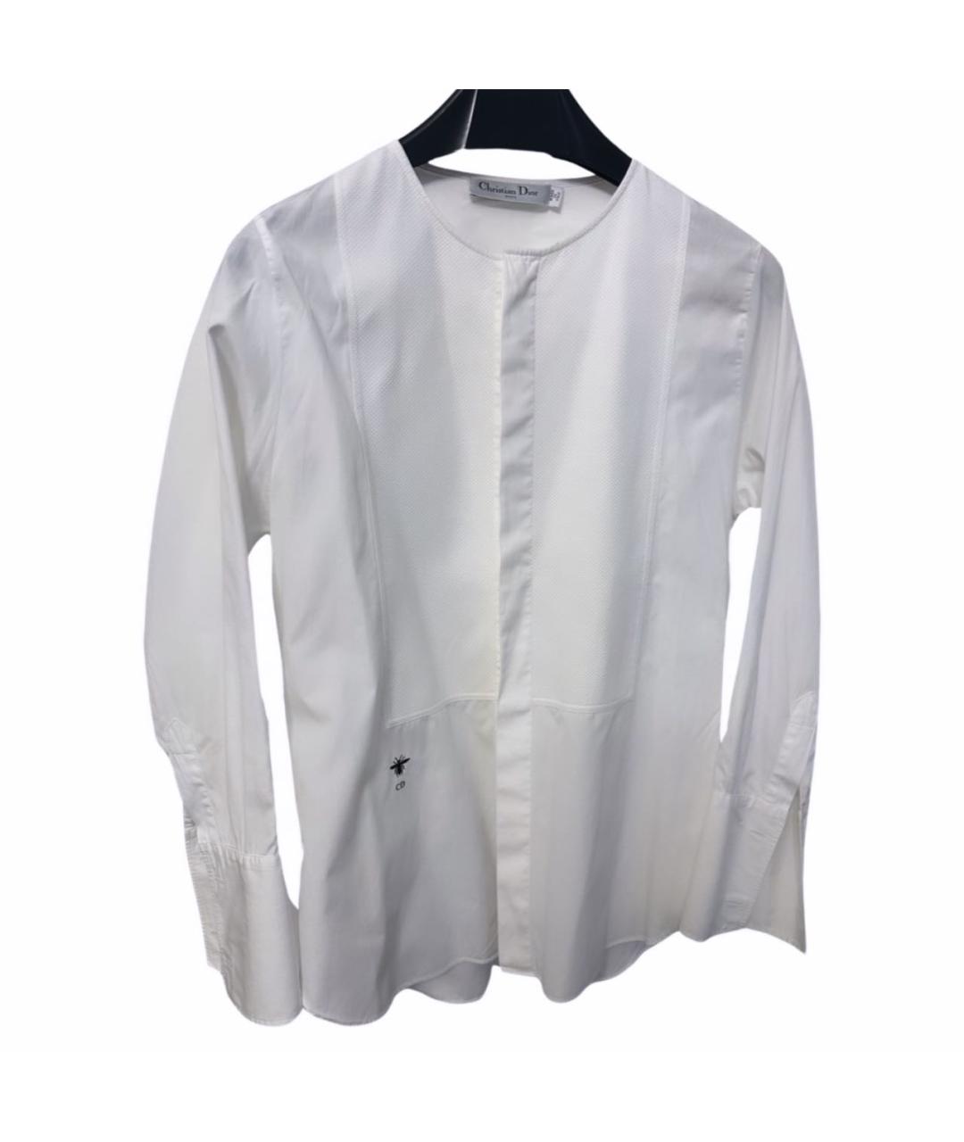 CHRISTIAN DIOR PRE-OWNED Белая хлопковая блузы, фото 5