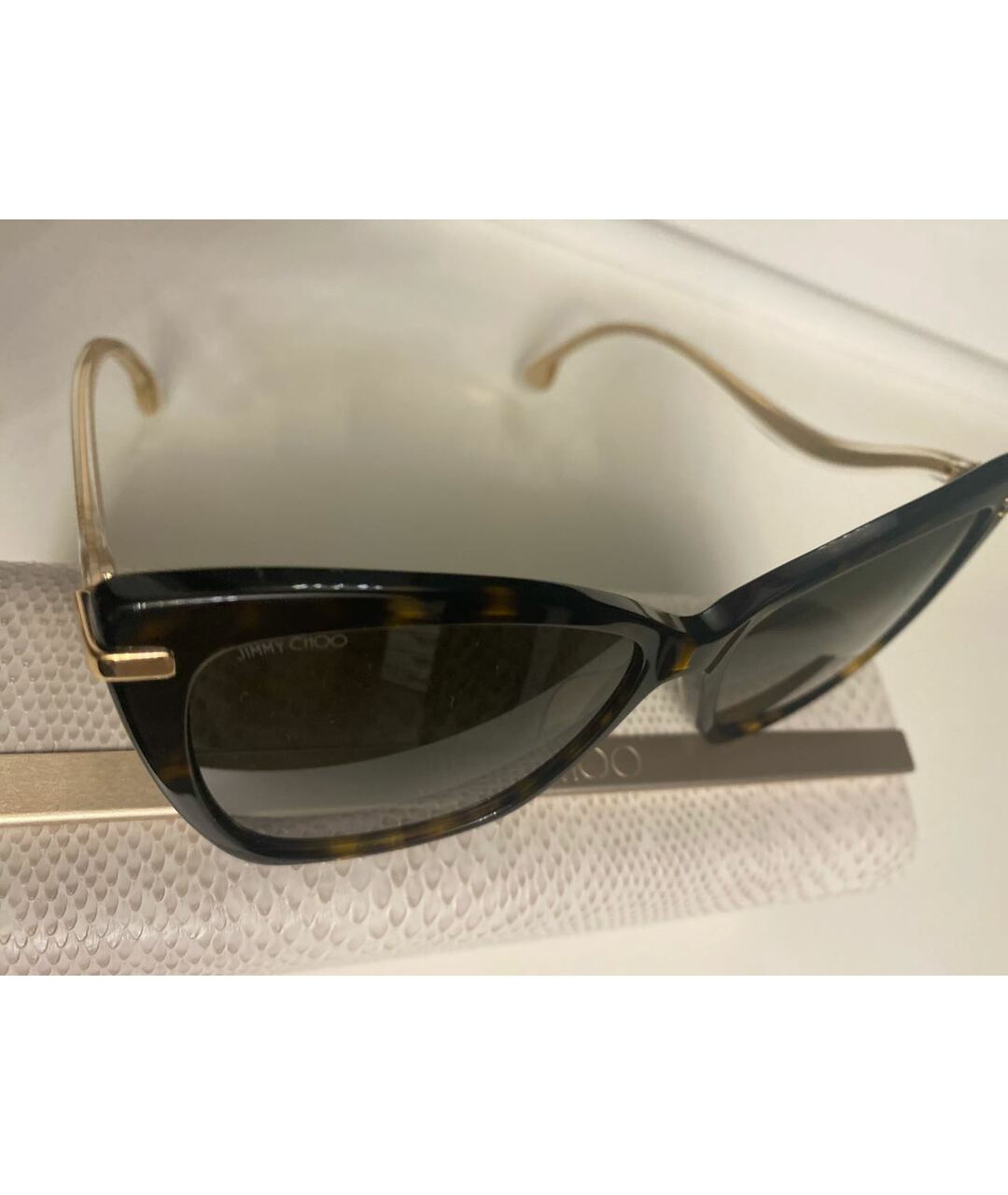 JIMMY CHOO Черные пластиковые солнцезащитные очки, фото 7