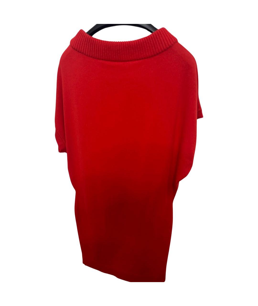 BALENCIAGA Красное шерстяное повседневное платье, фото 2