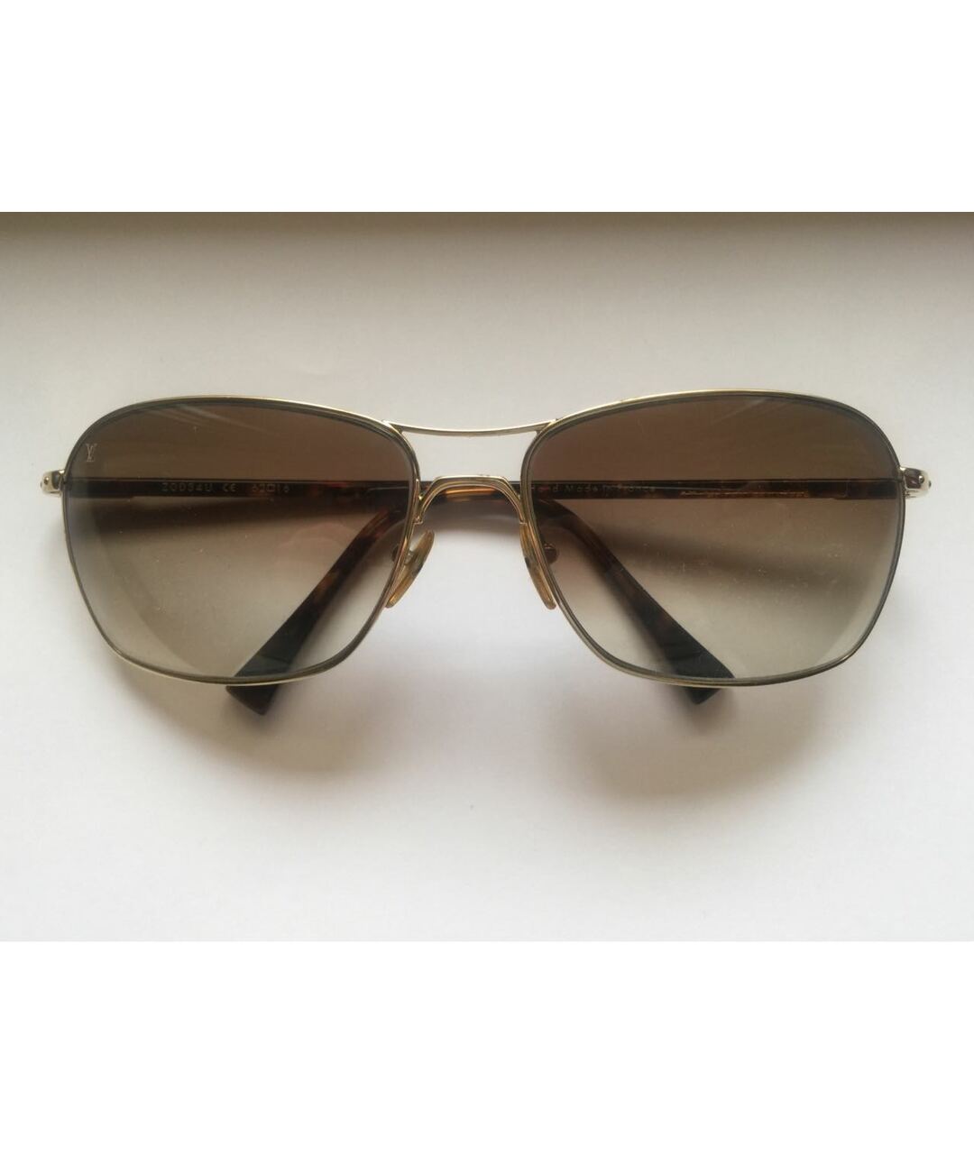 LOUIS VUITTON PRE-OWNED Золотые металлические солнцезащитные очки, фото 8