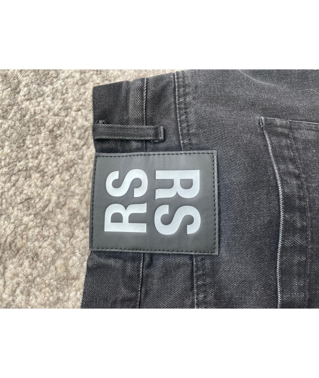 RAF SIMONS Черные хлопковые джинсы скинни, фото 2