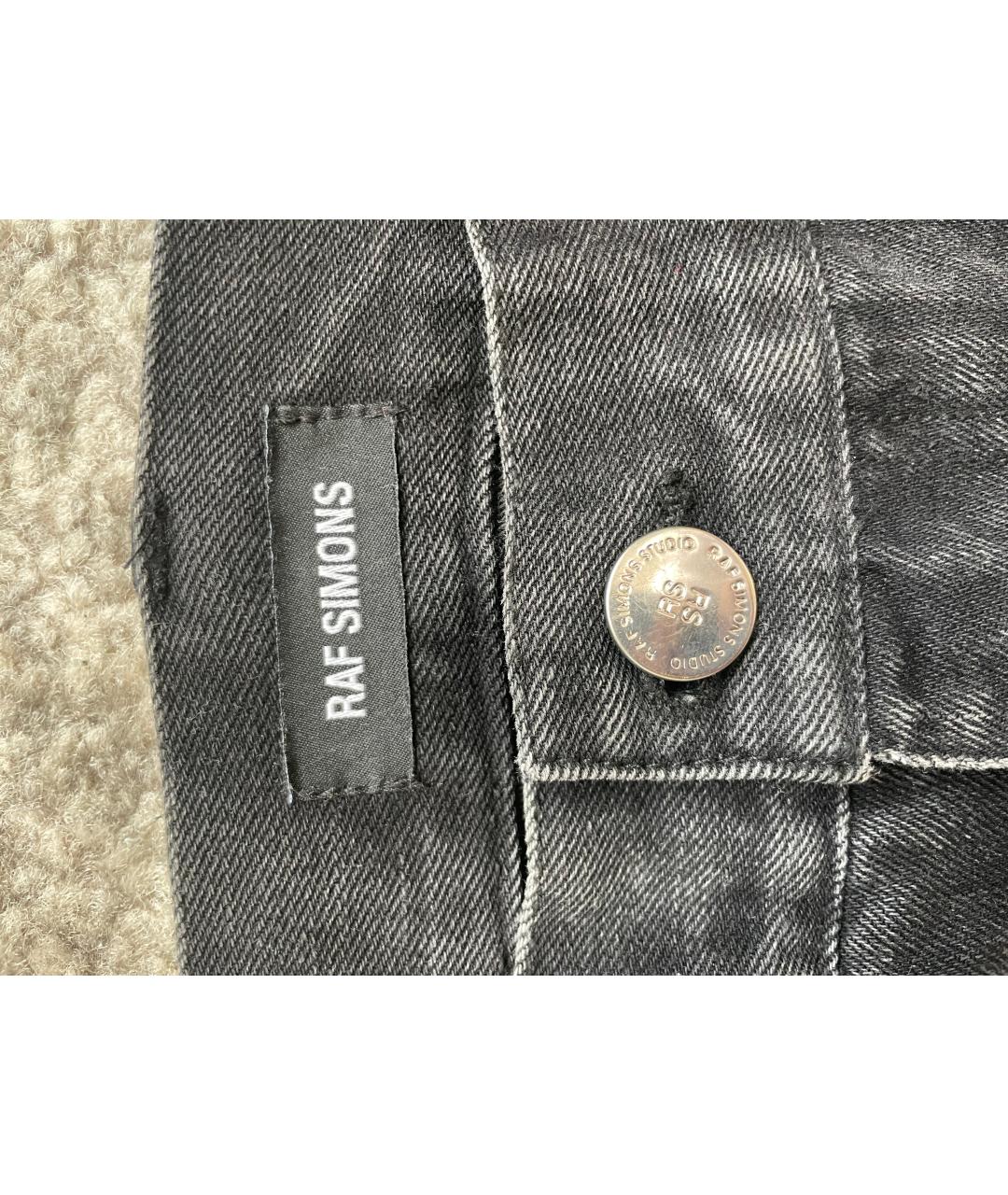 RAF SIMONS Черные хлопковые джинсы скинни, фото 3
