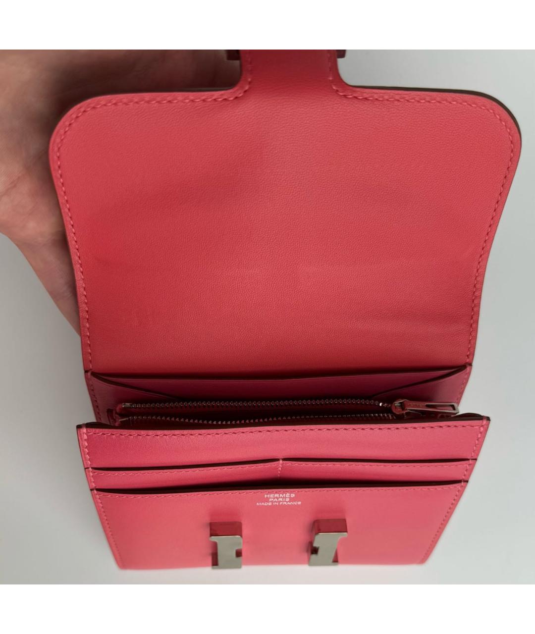 HERMES PRE-OWNED Розовый кожаный кошелек, фото 7