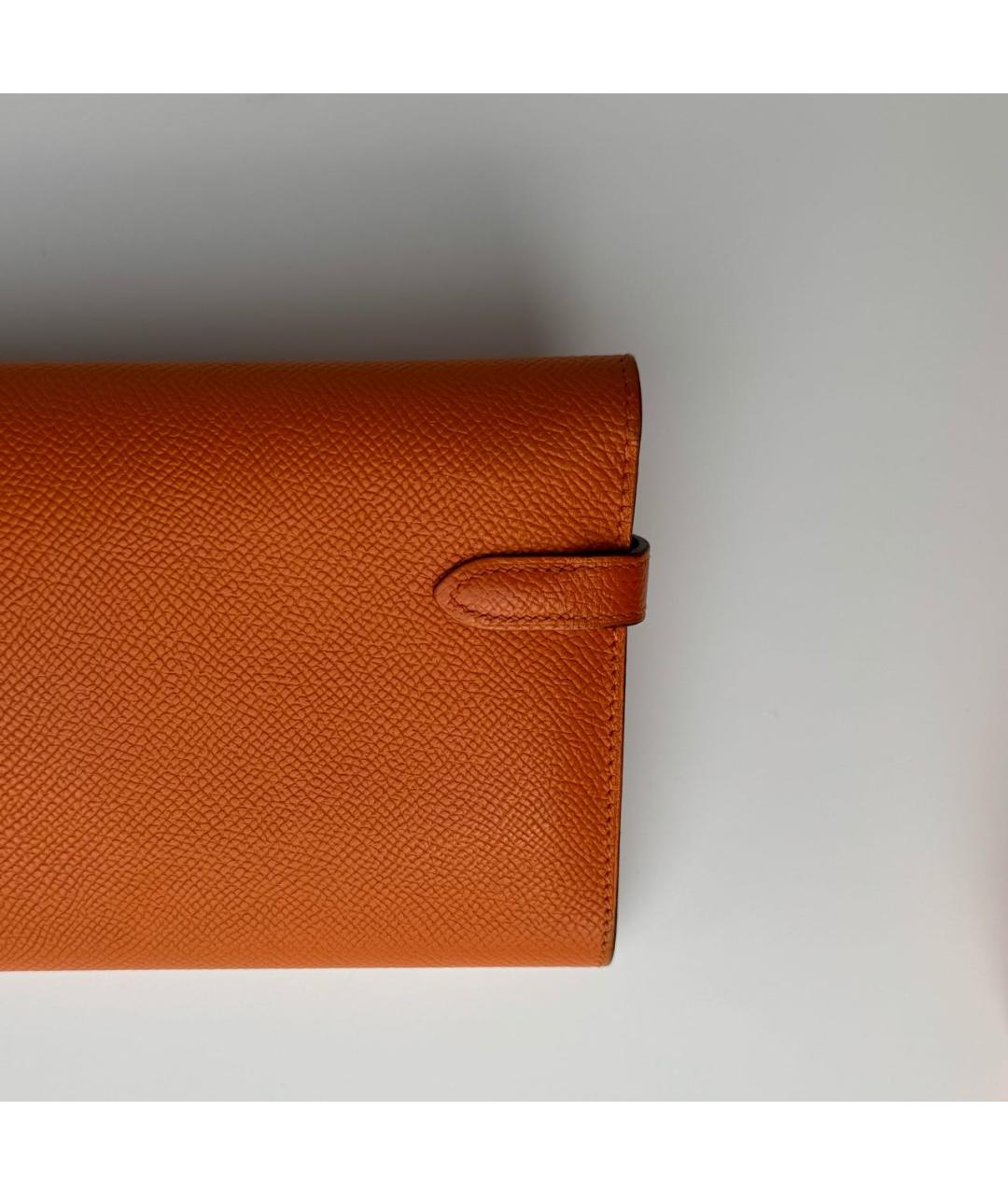 HERMES PRE-OWNED Оранжевый кожаный кошелек, фото 4