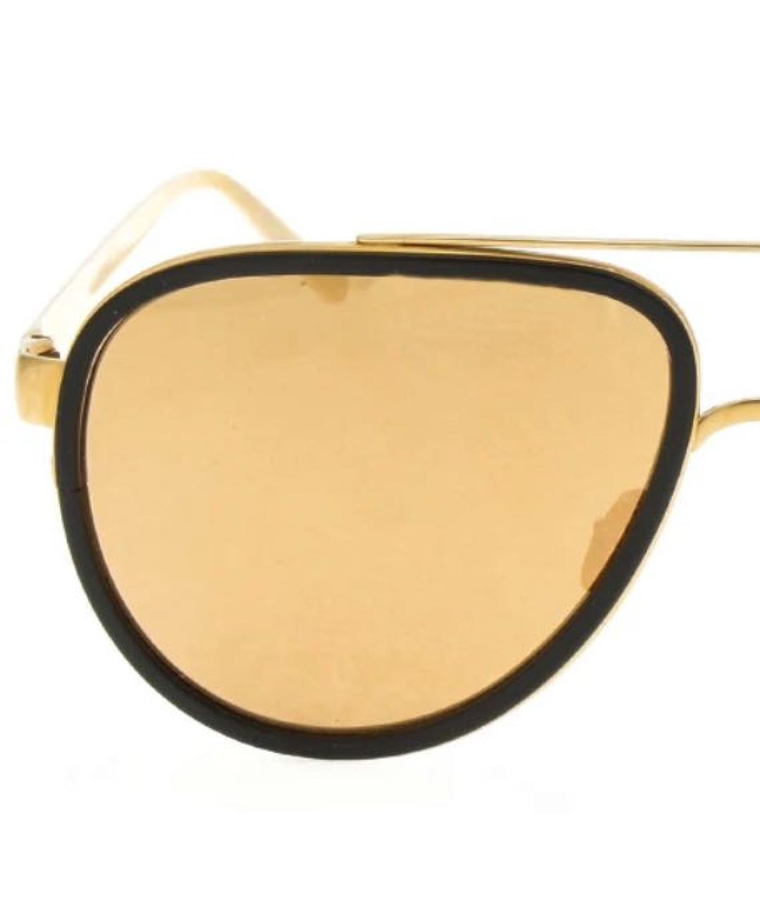 LINDA FARROW Черные металлические солнцезащитные очки, фото 3
