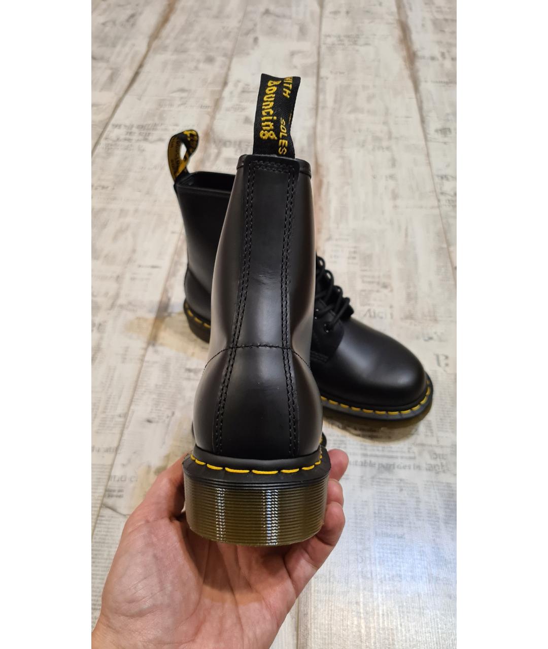 DR. MARTENS Черные кожаные высокие ботинки, фото 7