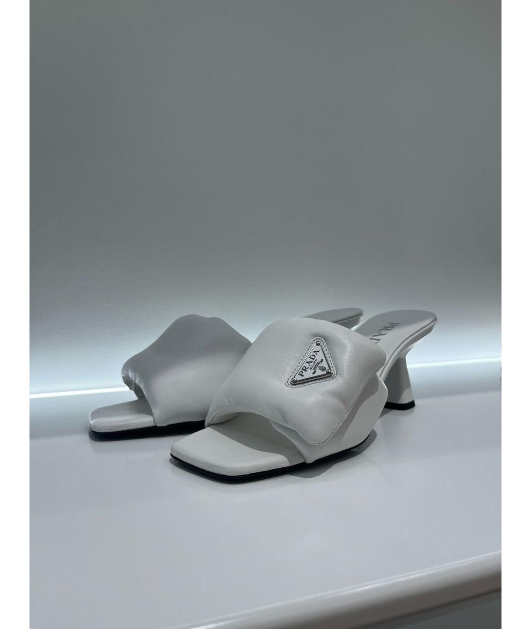 Prada white mules online