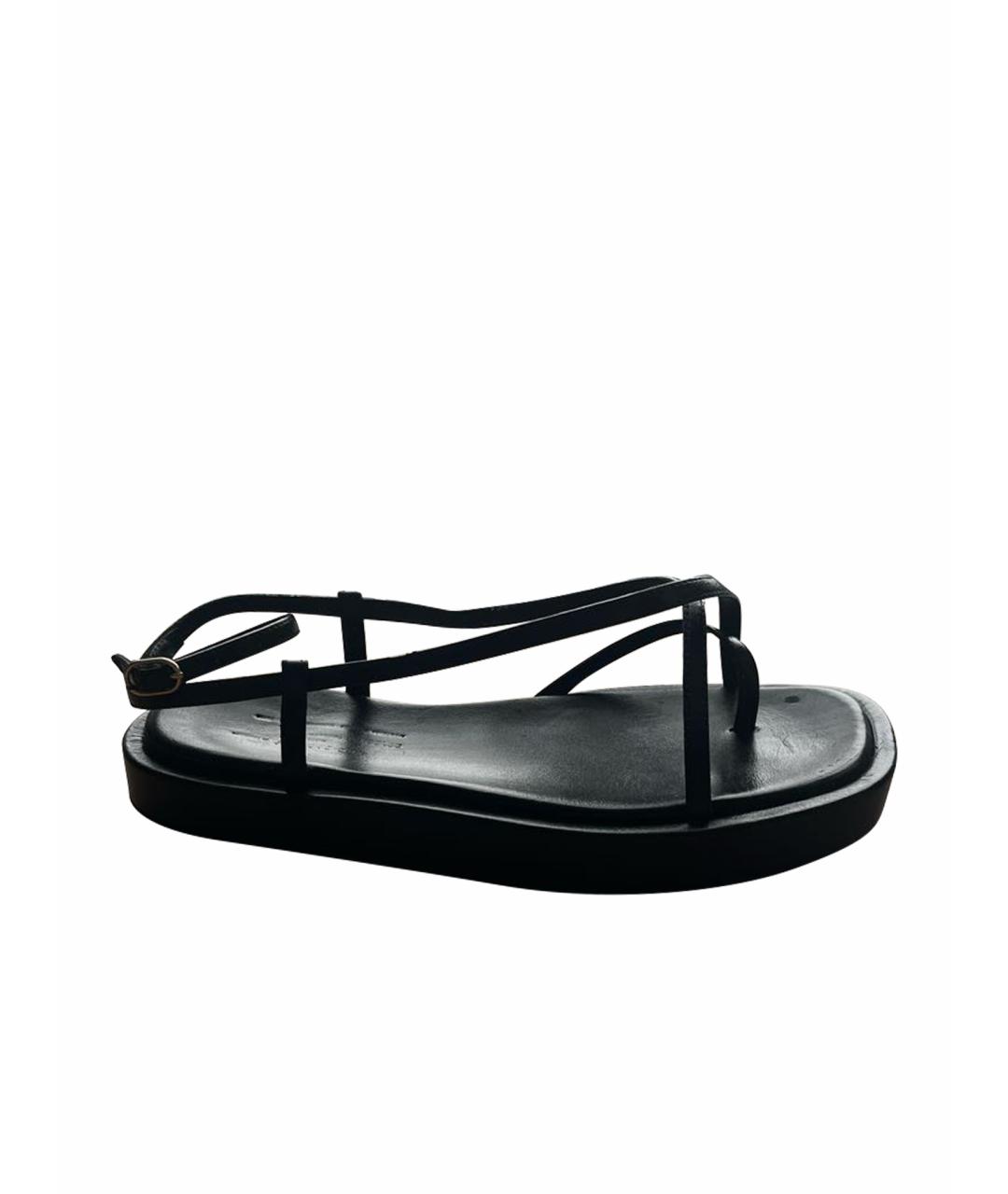 ARKET Черные кожаные сандалии, фото 1