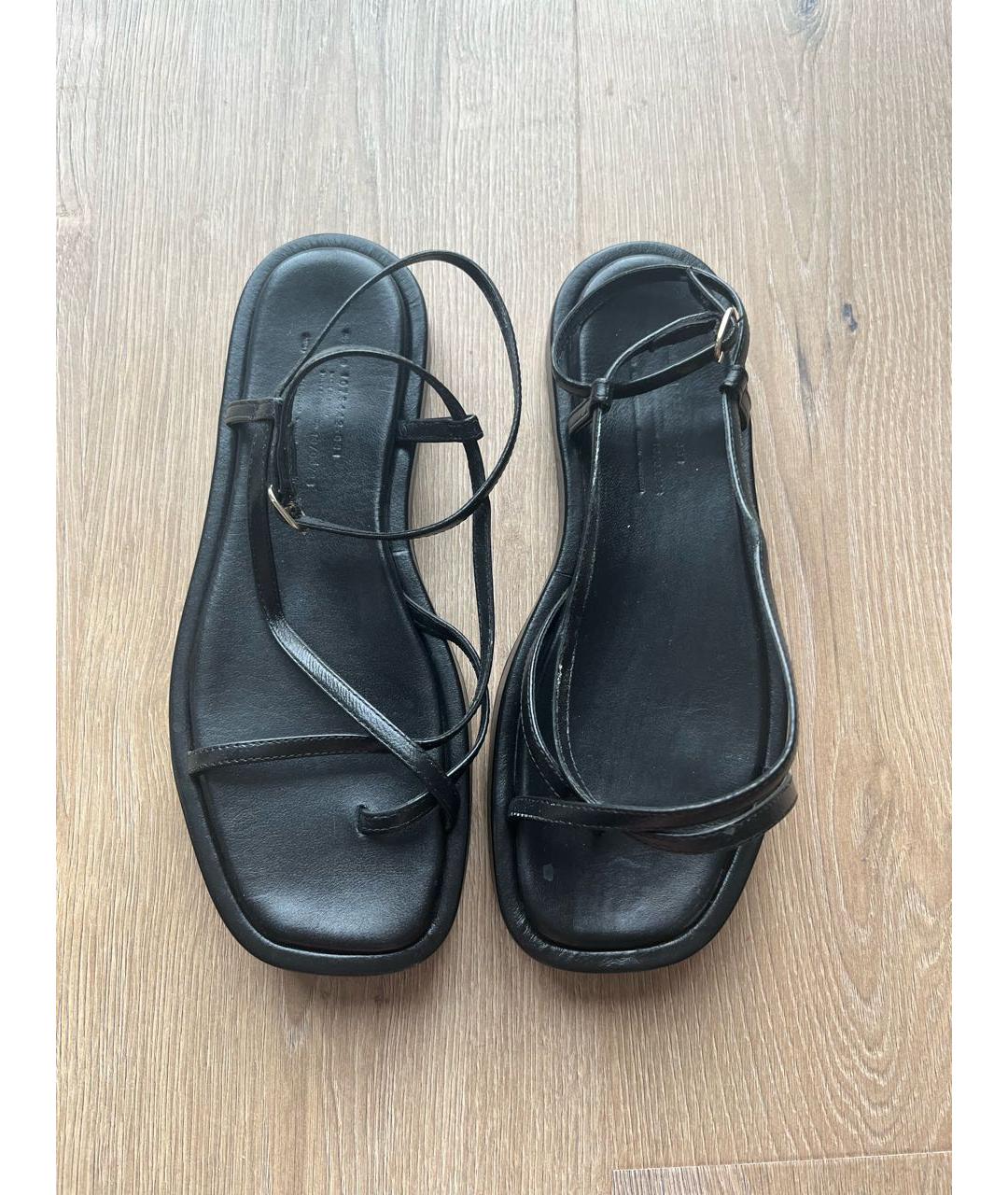 ARKET Черные кожаные сандалии, фото 2