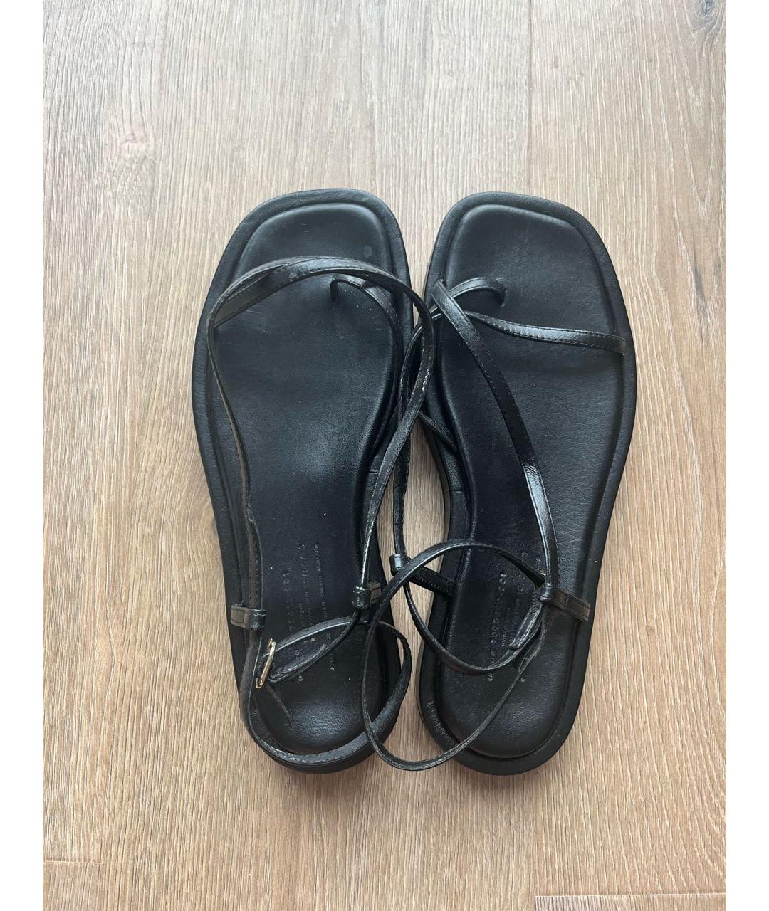 ARKET Черные кожаные сандалии, фото 3