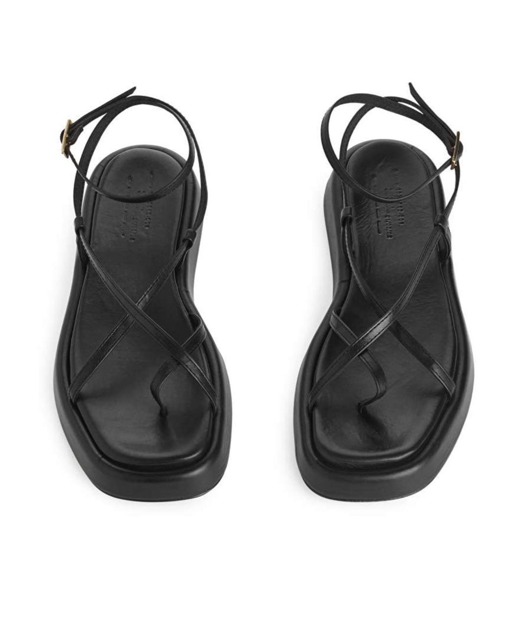 ARKET Черные кожаные сандалии, фото 7