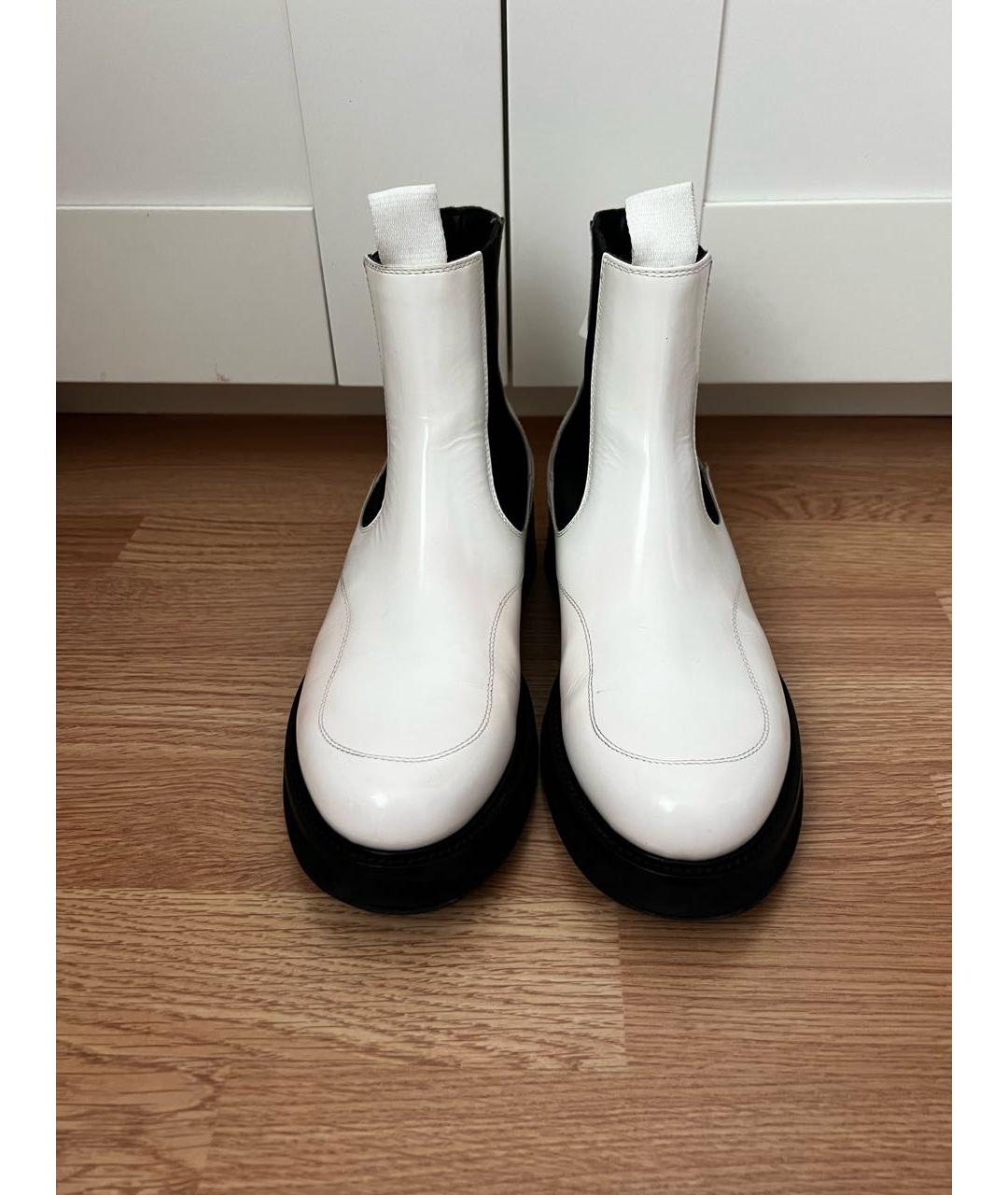 OFF-WHITE Белые ботинки из лакированной кожи, фото 2