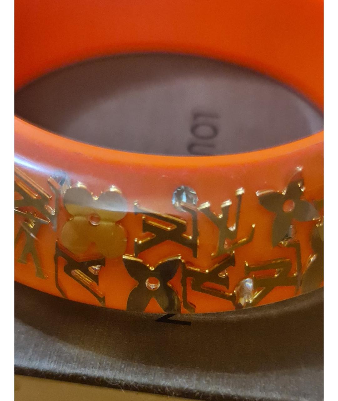 LOUIS VUITTON PRE-OWNED Оранжевый пластиковый браслет, фото 4
