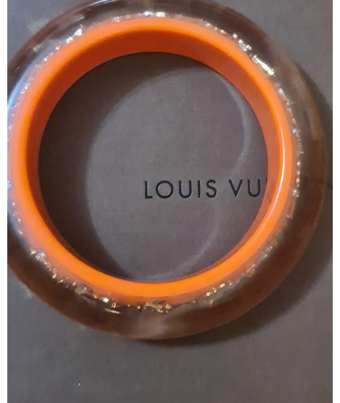 LOUIS VUITTON PRE-OWNED Оранжевый пластиковый браслет, фото 5