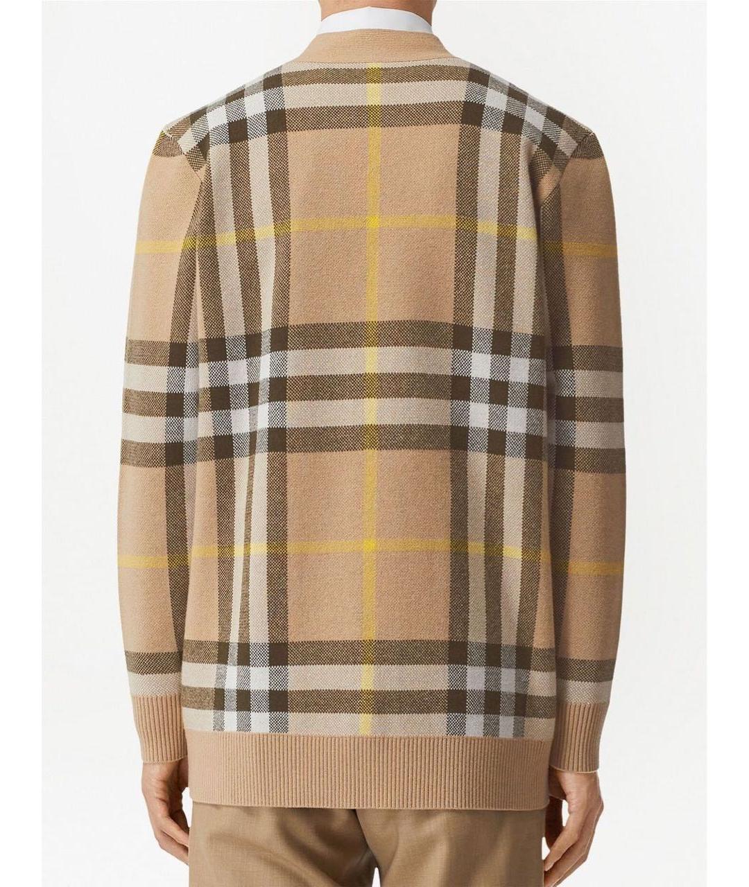 BURBERRY Бежевый шерстяной кардиган, фото 2