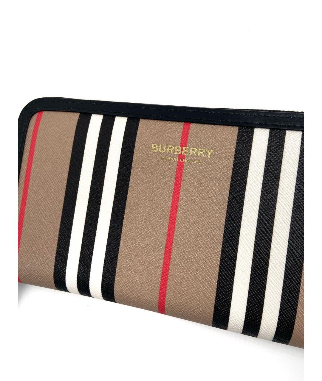 BURBERRY Бежевый кожаный кошелек, фото 3