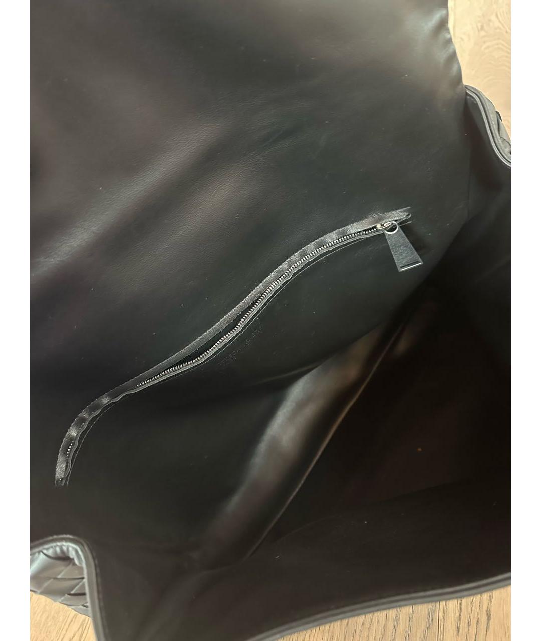 BOTTEGA VENETA Черный кожаный портфель, фото 4
