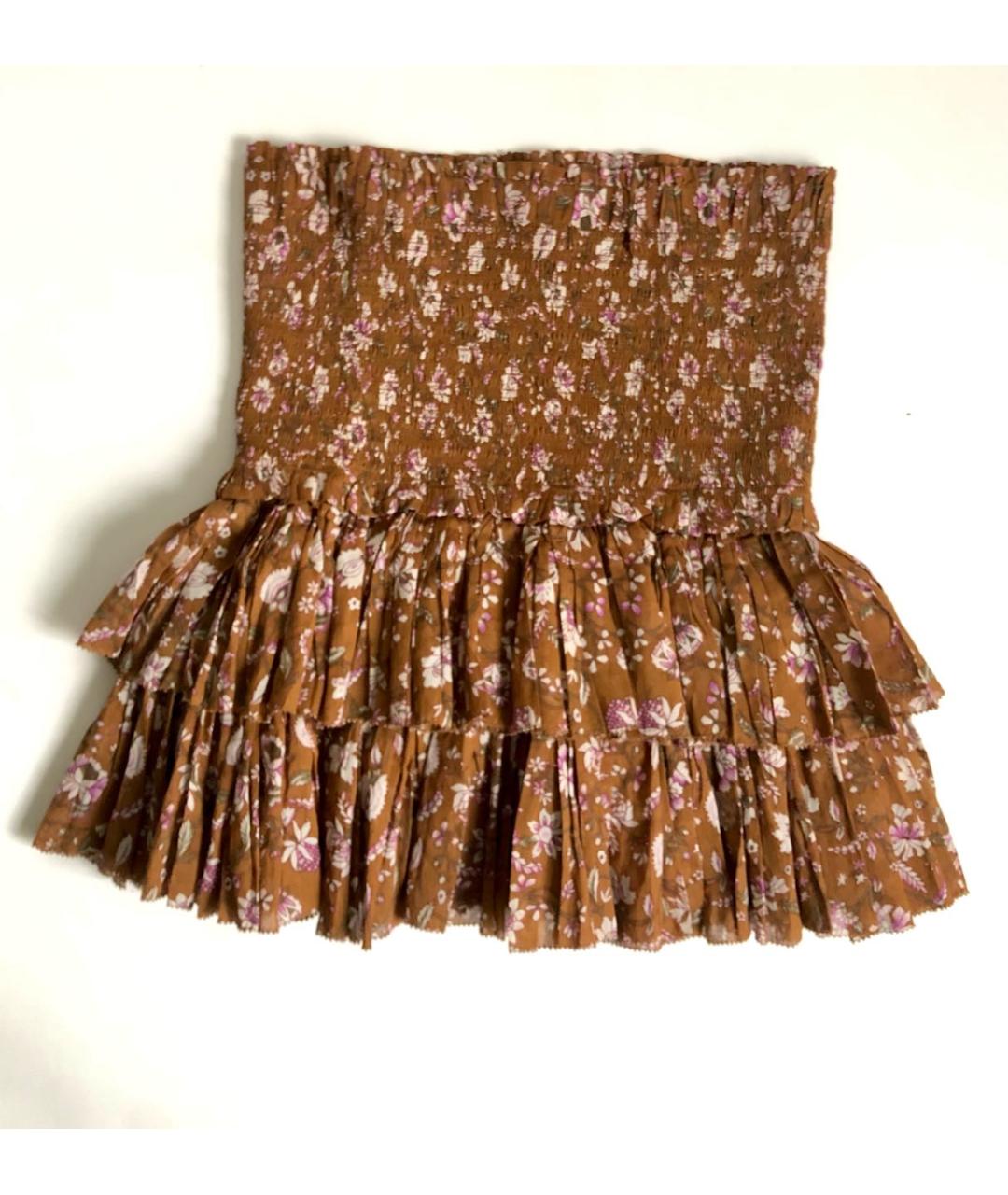 ISABEL MARANT ETOILE Коричневая хлопковая юбка мини, фото 9