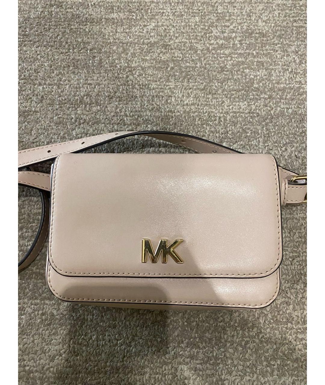 MICHAEL KORS Розовая кожаная поясная сумка, фото 2