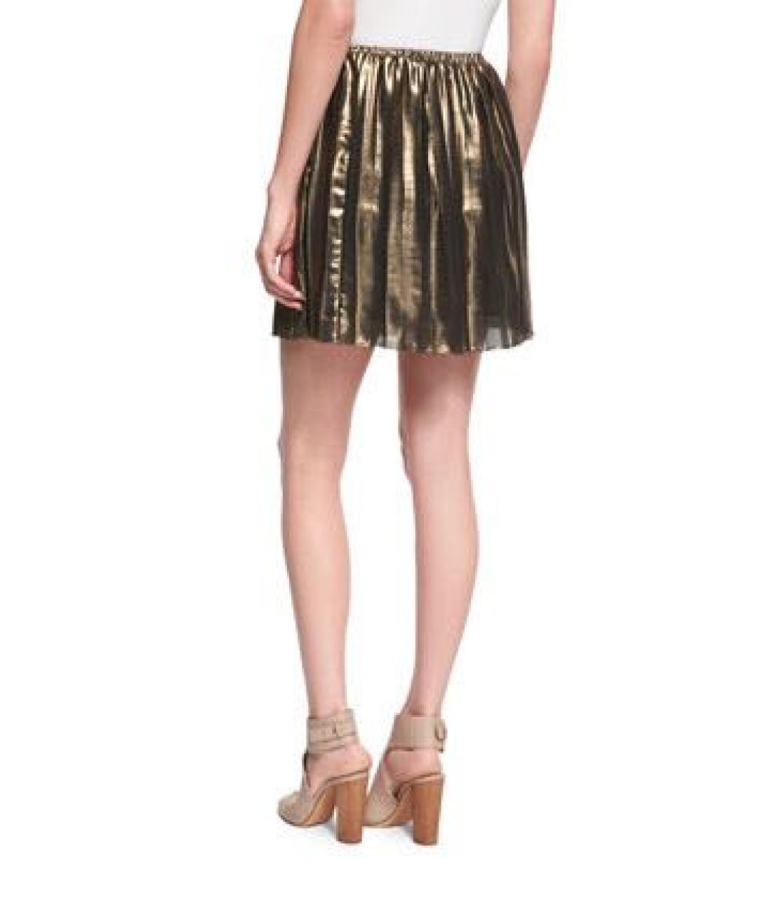 ISABEL MARANT ETOILE Золотая полиэстеровая юбка мини, фото 7