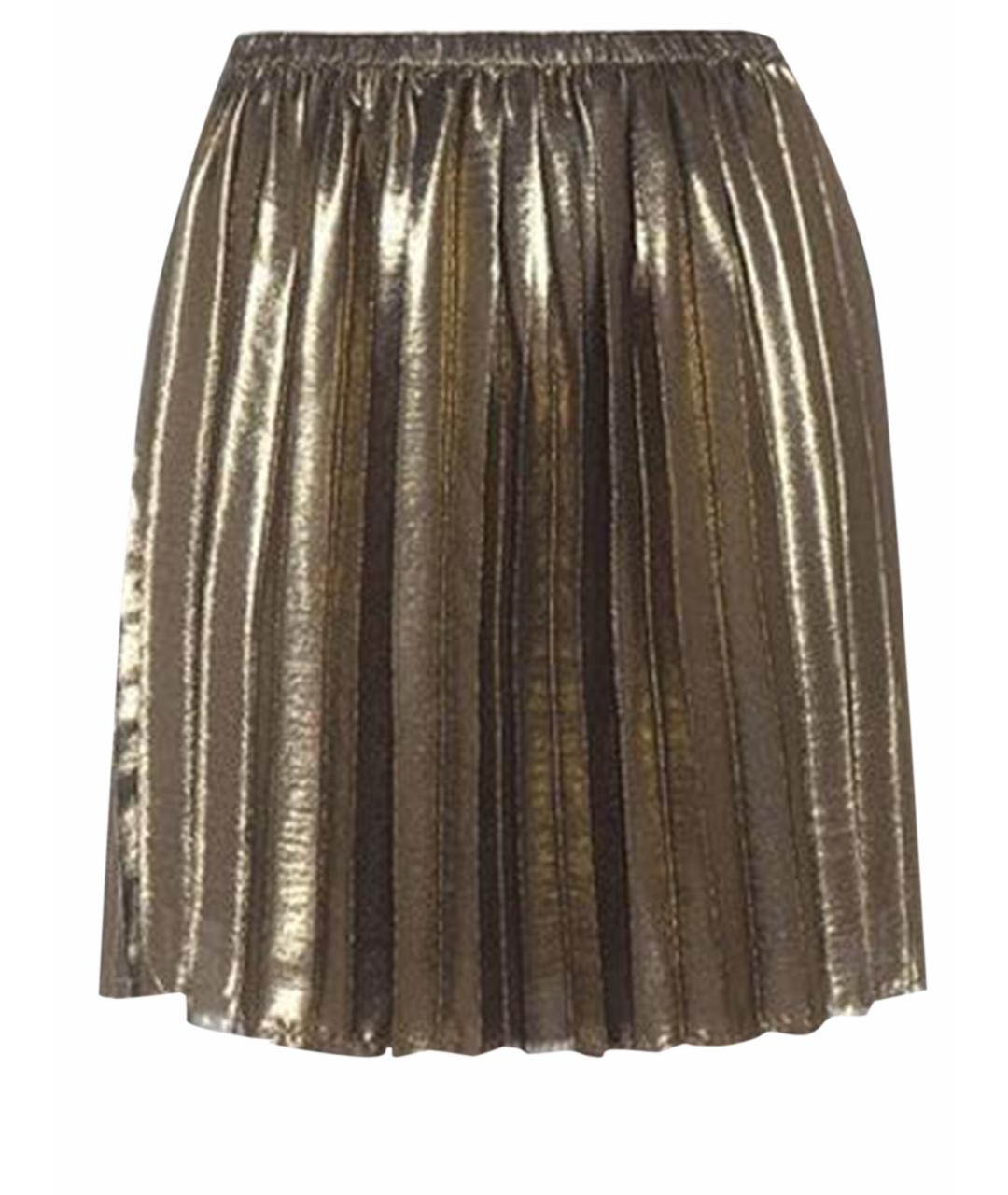ISABEL MARANT ETOILE Золотая полиэстеровая юбка мини, фото 1