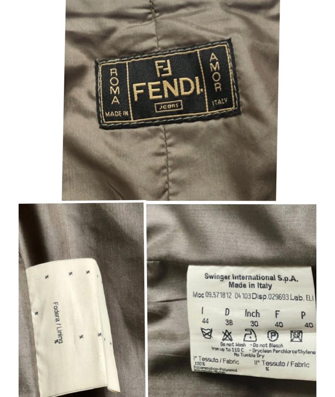 FENDI Полиэстеровая юбка макси, фото 6
