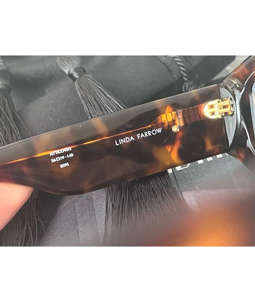 THE ATTICO Коричневые пластиковые солнцезащитные очки, фото 3