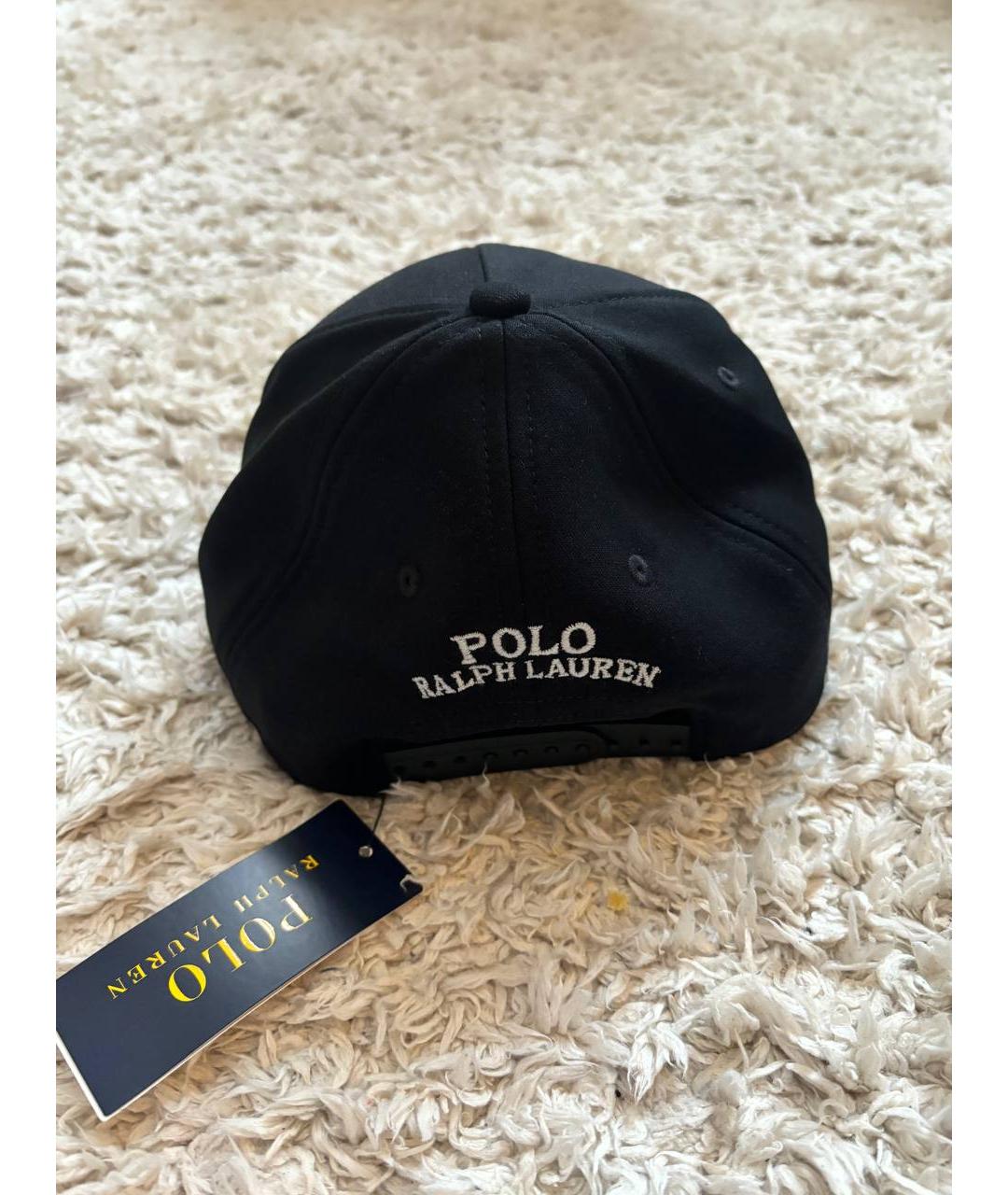 POLO RALPH LAUREN Черная хлопковая кепка/бейсболка, фото 3