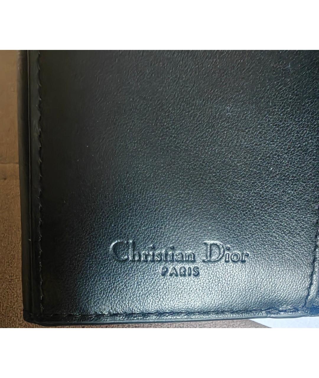 CHRISTIAN DIOR PRE-OWNED Черный кожаный кошелек, фото 8
