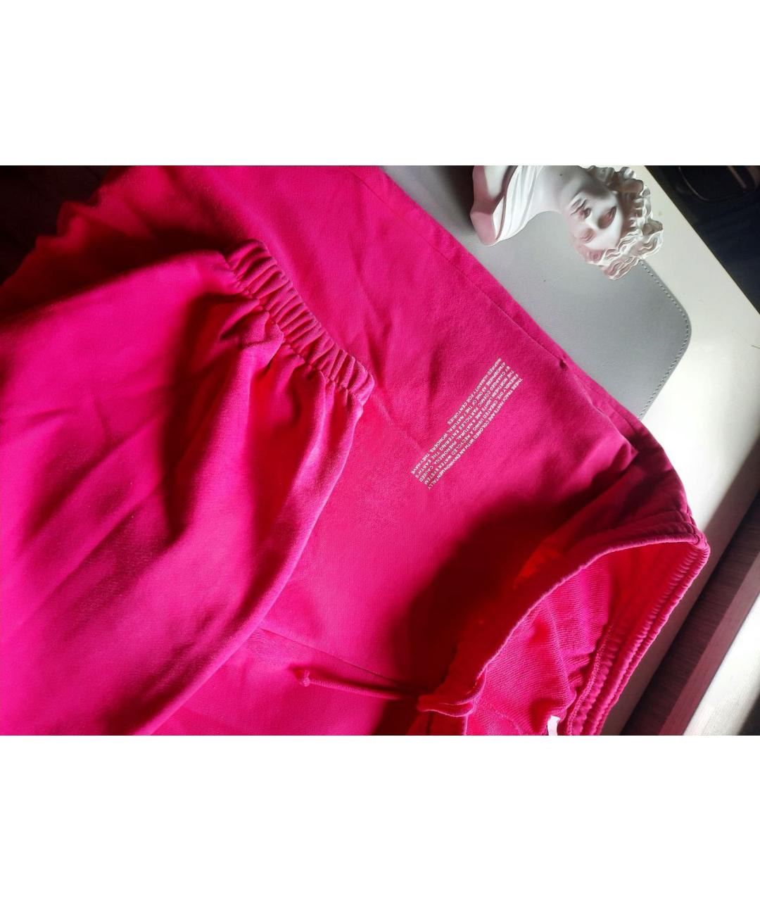THE PANGAIA Розовые хлопковые спортивные брюки и шорты, фото 3