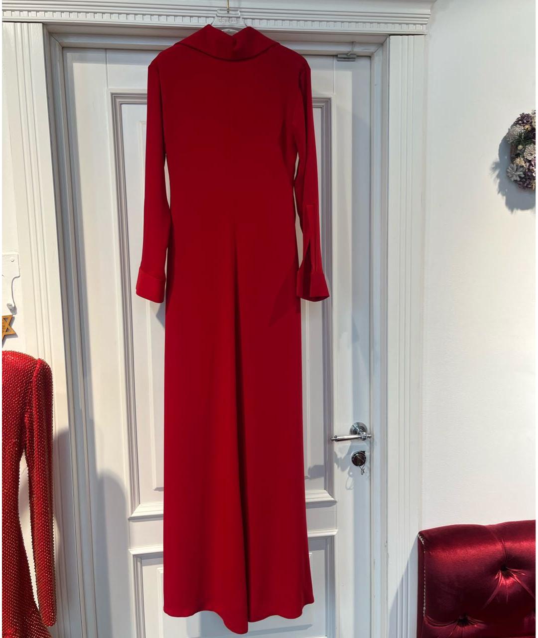 TARIK EDIZ Красное креповое вечернее платье, фото 2