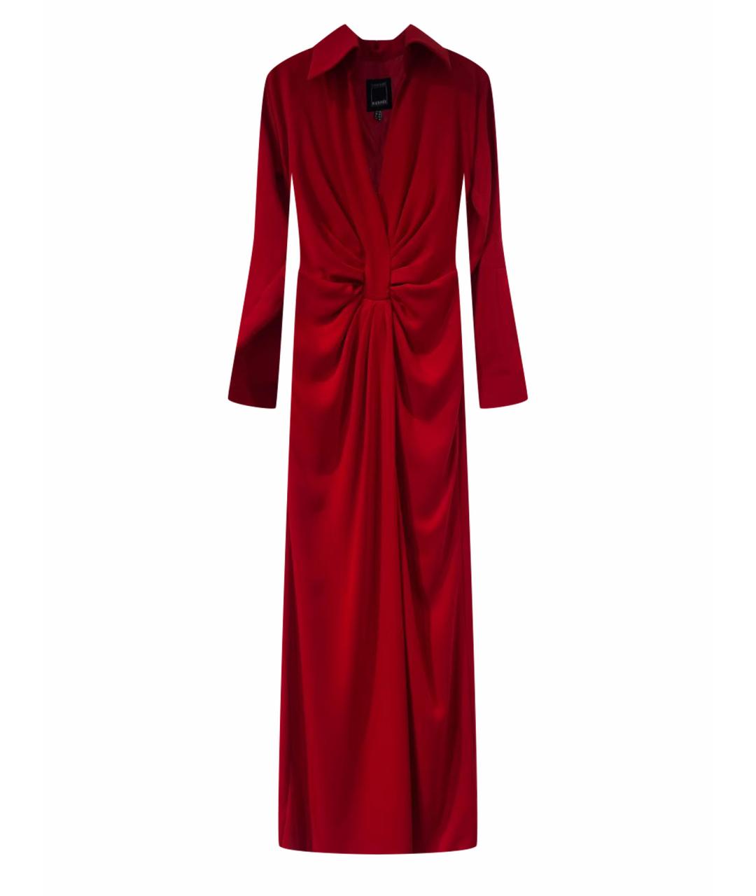 TARIK EDIZ Красное креповое вечернее платье, фото 1