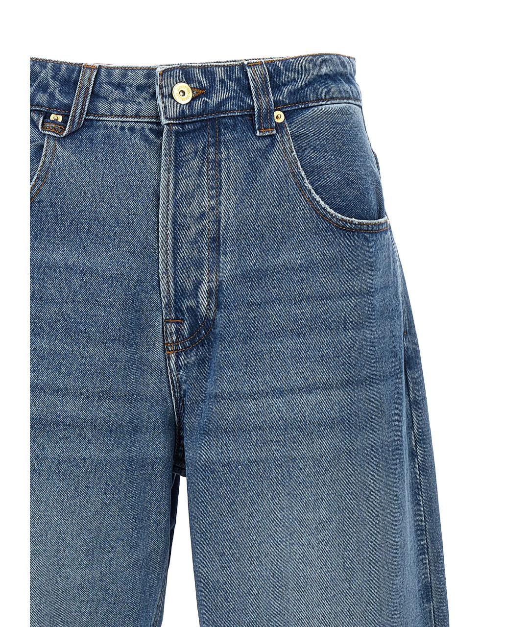 JACQUEMUS Синие хлопковые прямые джинсы, фото 3