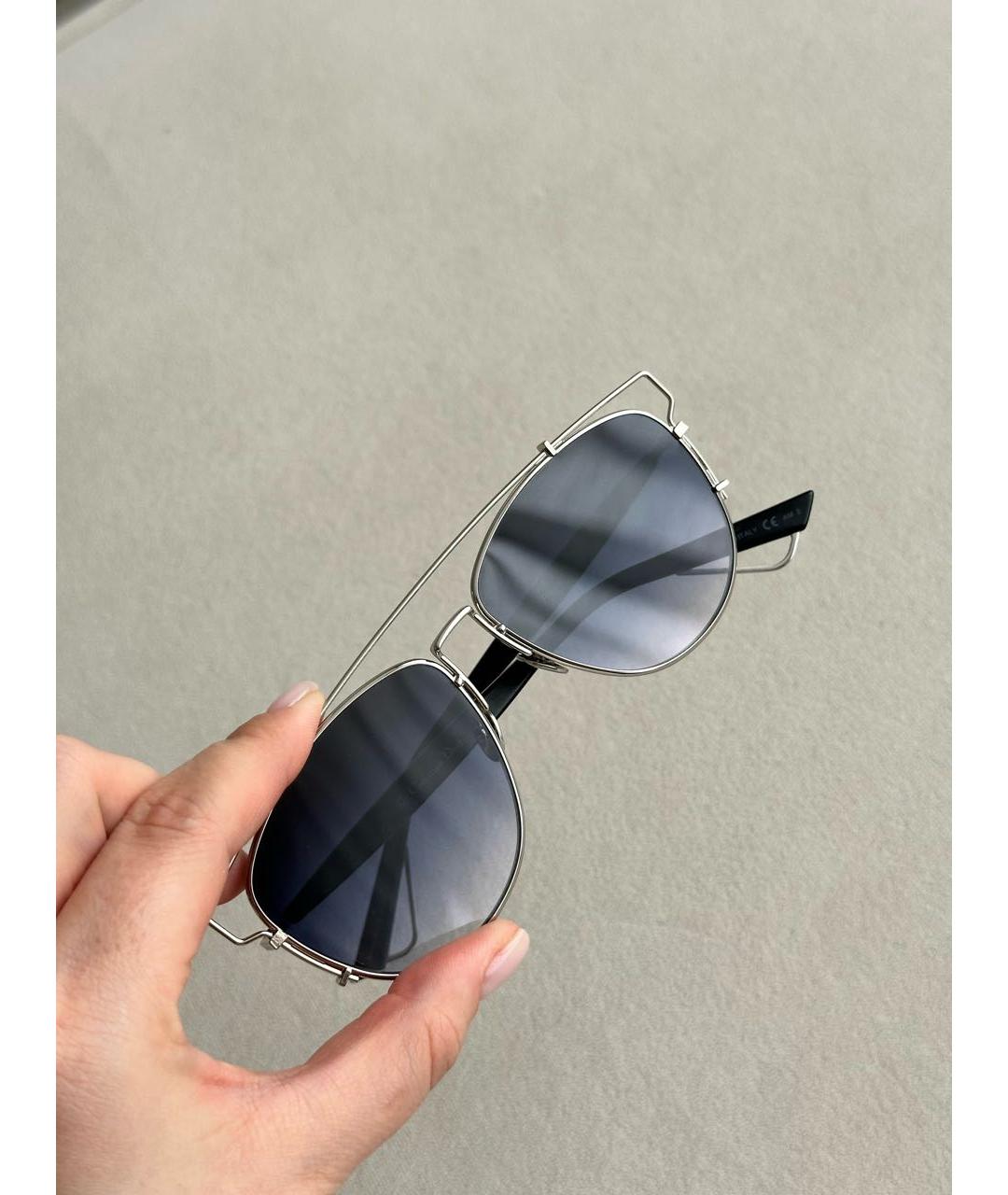 CHRISTIAN DIOR PRE-OWNED Серые металлические солнцезащитные очки, фото 5