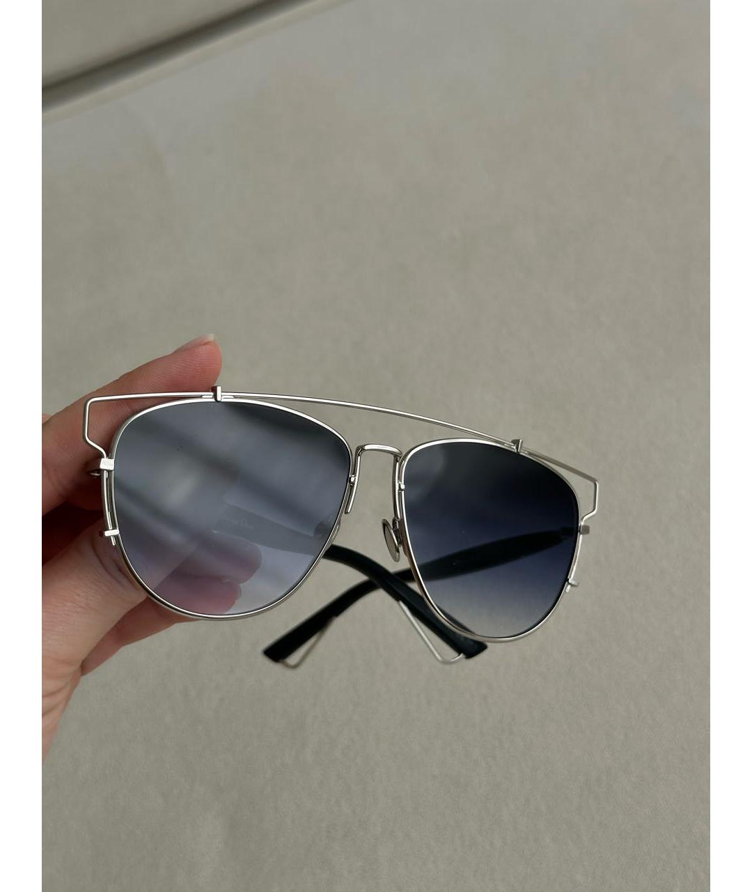 CHRISTIAN DIOR PRE-OWNED Серые металлические солнцезащитные очки, фото 2