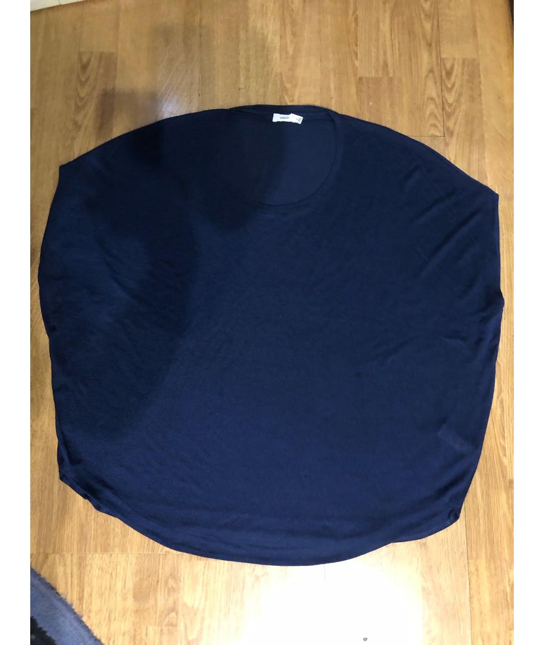 VINCE Темно-синяя полиэстеровая футболка, фото 2