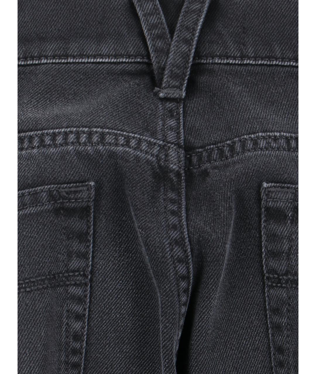 VERSACE Серые хлопко-полиэстеровые прямые джинсы, фото 3