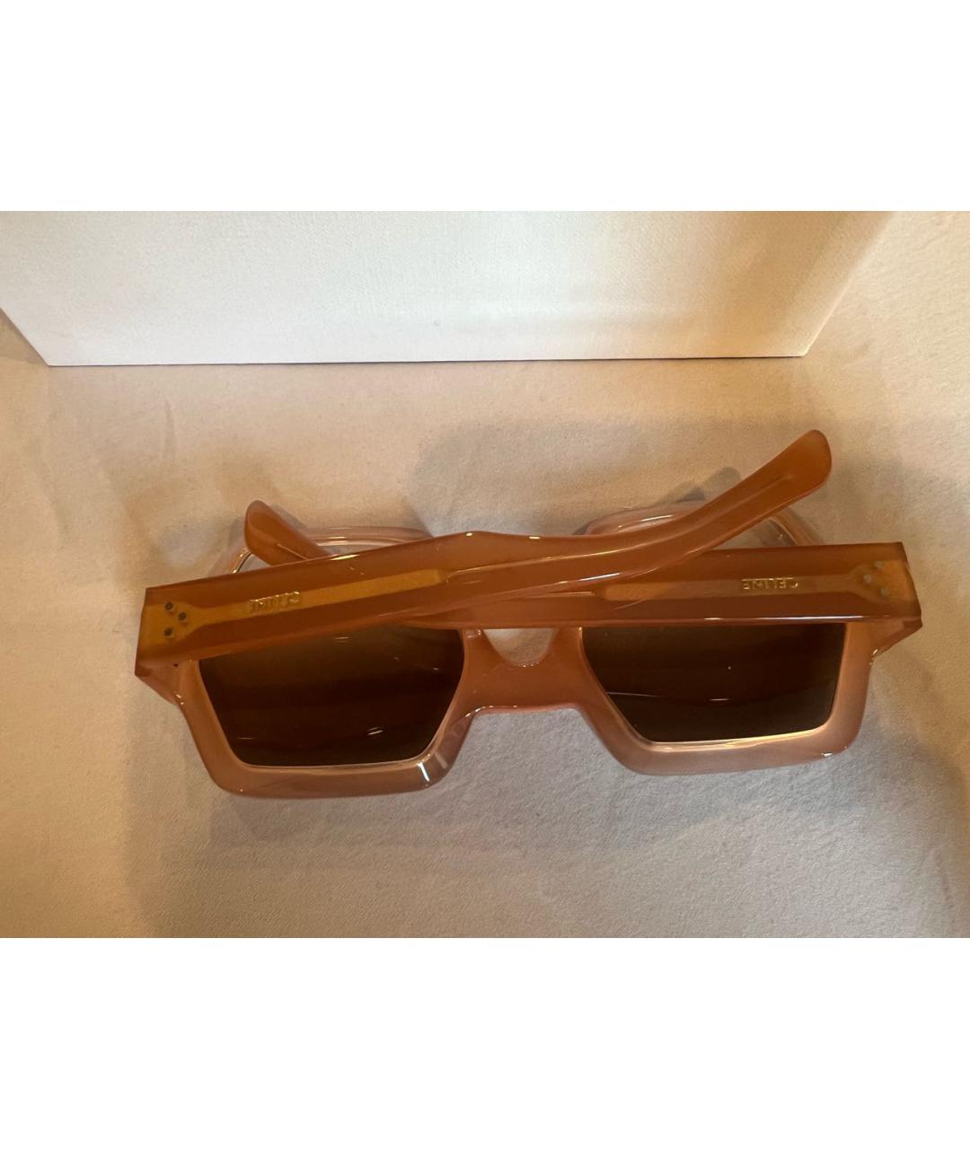 CELINE PRE-OWNED Бежевые пластиковые солнцезащитные очки, фото 2