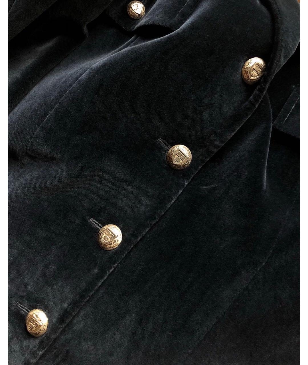 VALENTINO Темно-синий велюровый жакет/пиджак, фото 3