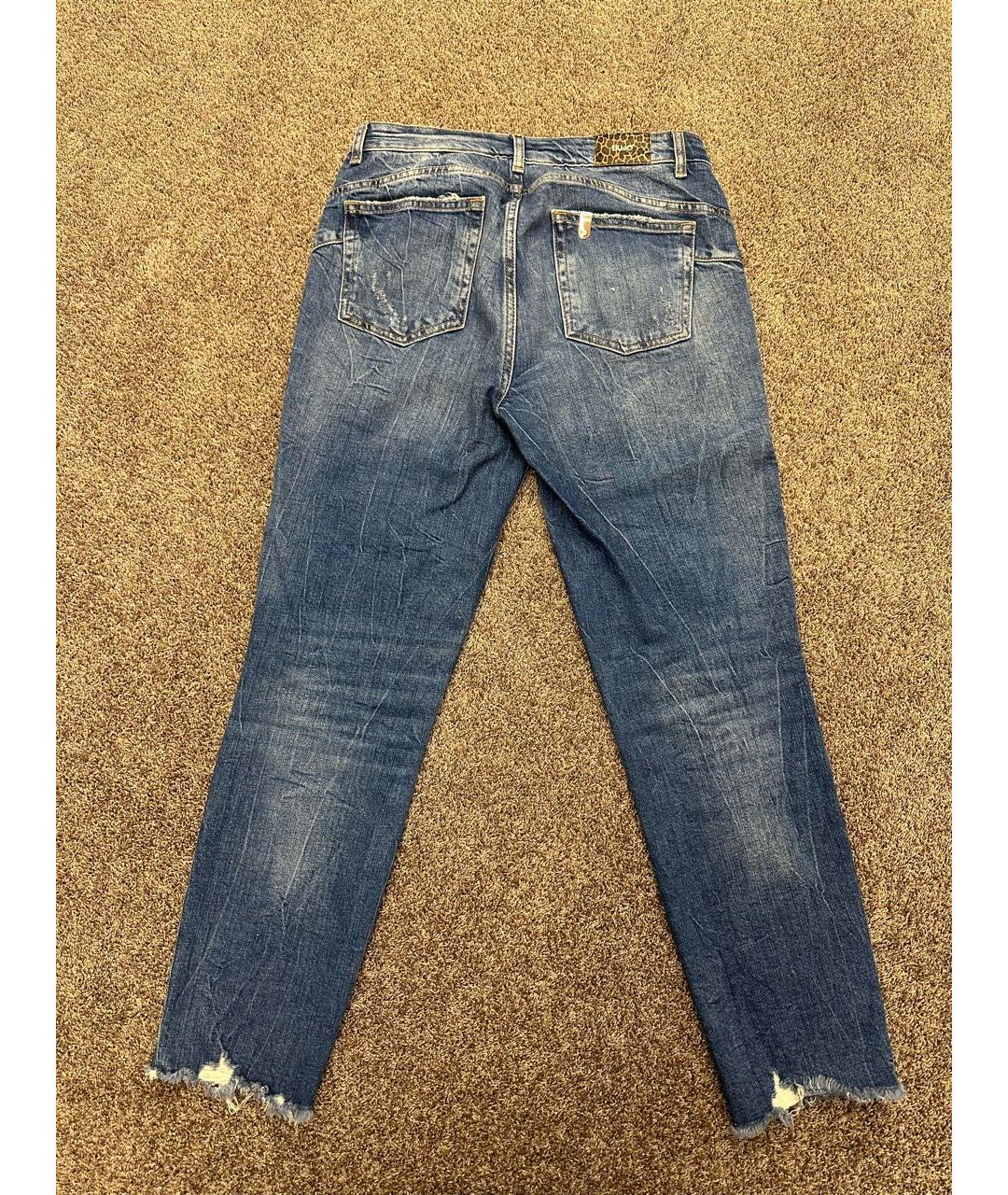 LIU JO Голубые хлопковые джинсы слим, фото 2