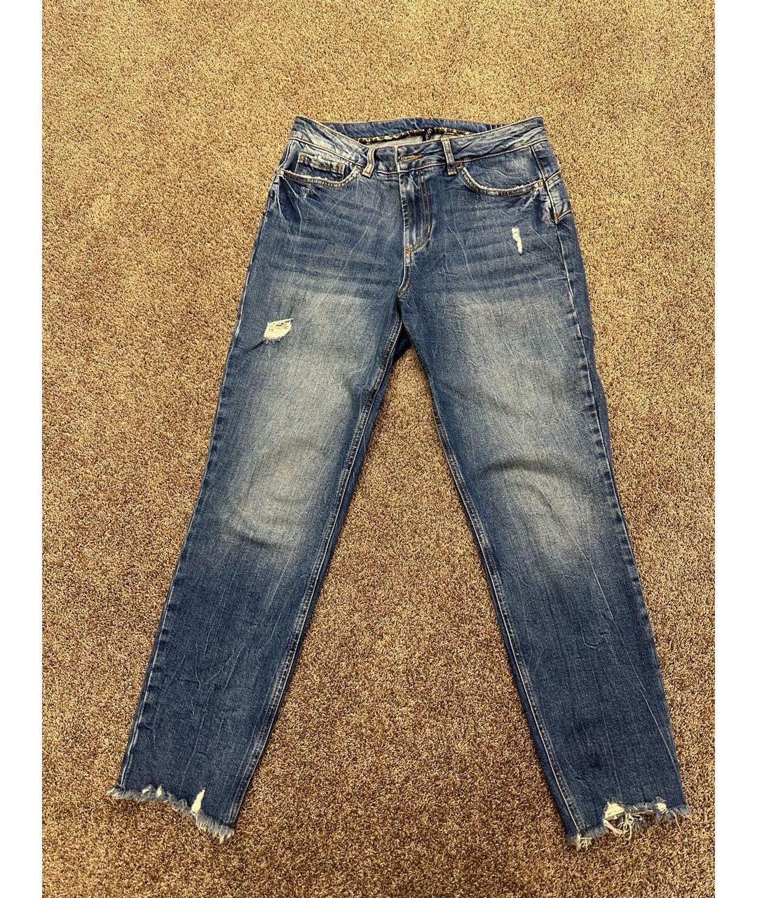 LIU JO Голубые хлопковые джинсы слим, фото 5