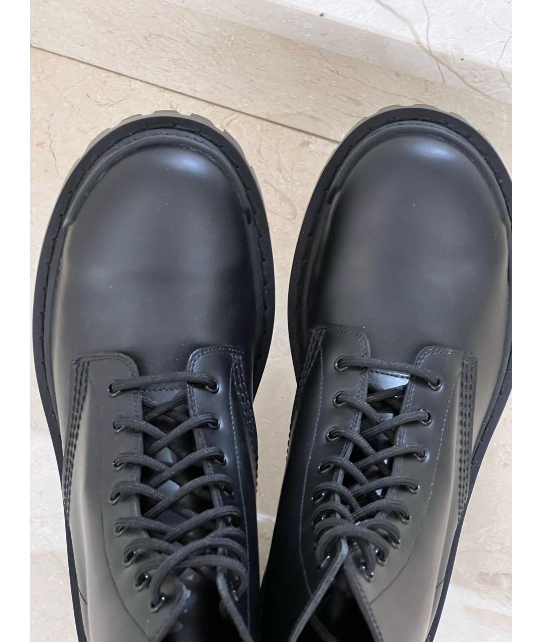 BALENCIAGA Черные кожаные ботинки, фото 5