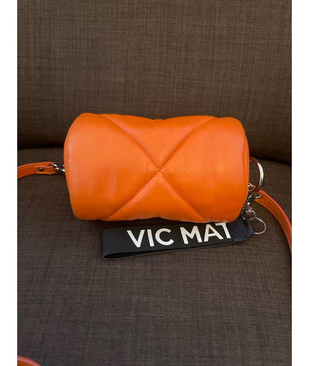 VIC MATIE Оранжевая кожаная сумка через плечо, фото 2