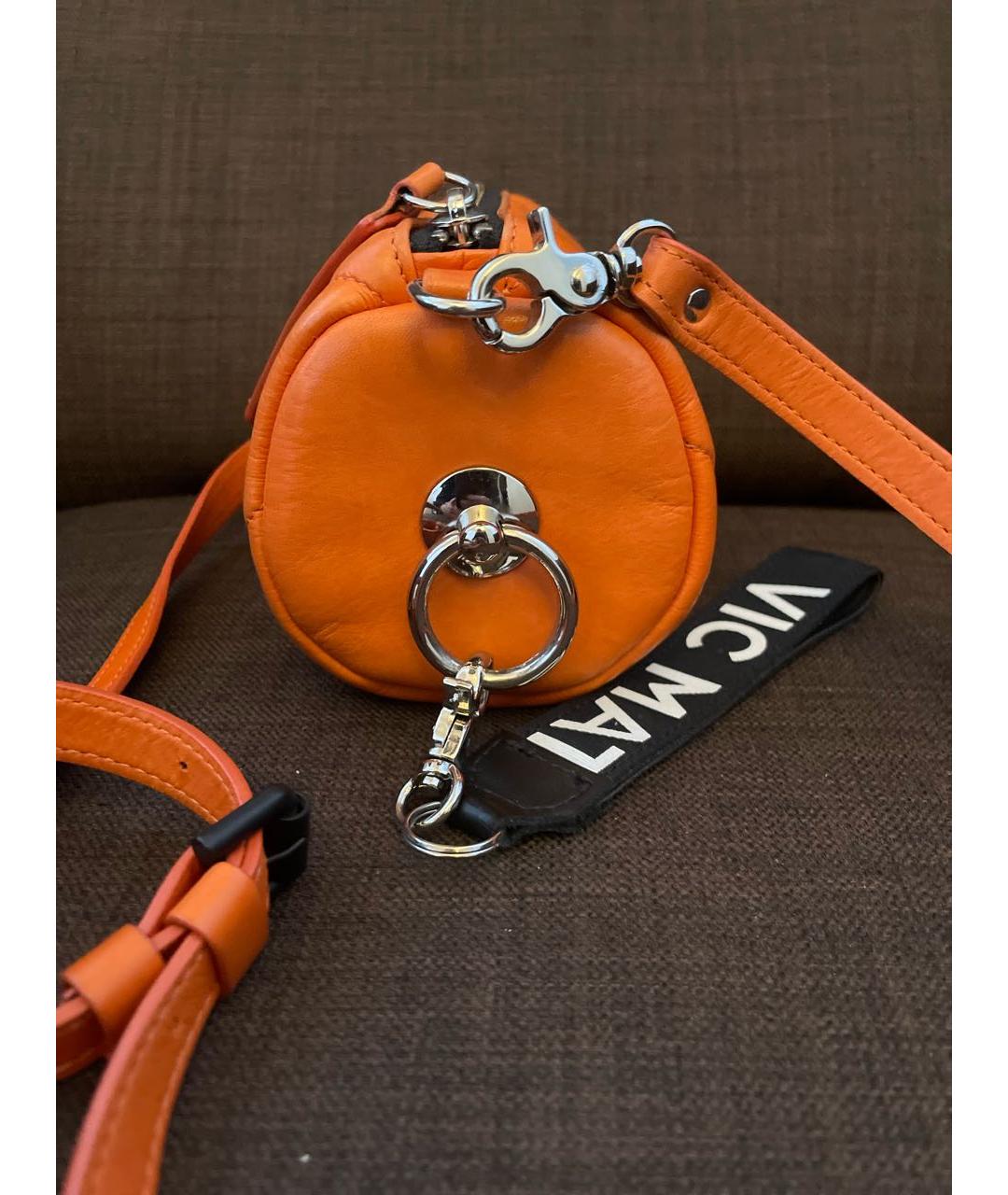 VIC MATIE Оранжевая кожаная сумка через плечо, фото 3