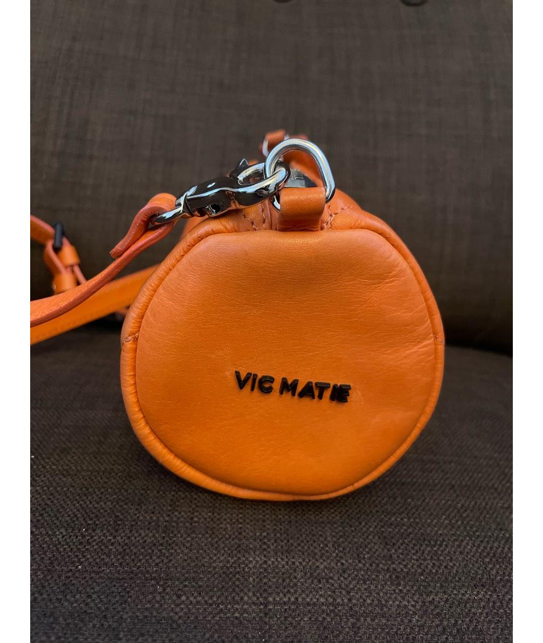 VIC MATIE Оранжевая кожаная сумка через плечо, фото 4