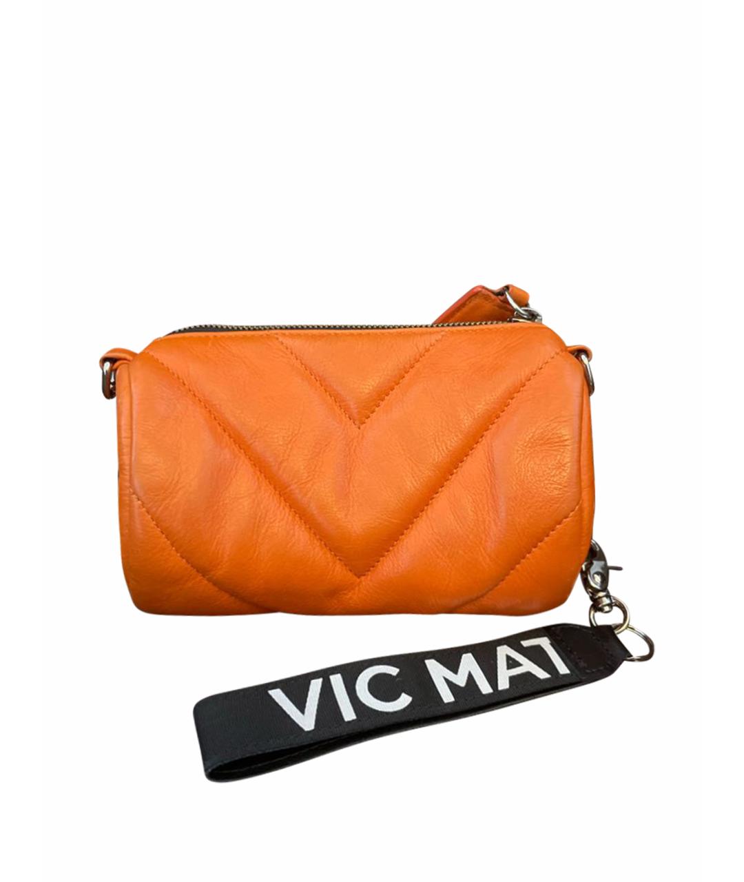 VIC MATIE Оранжевая кожаная сумка через плечо, фото 1