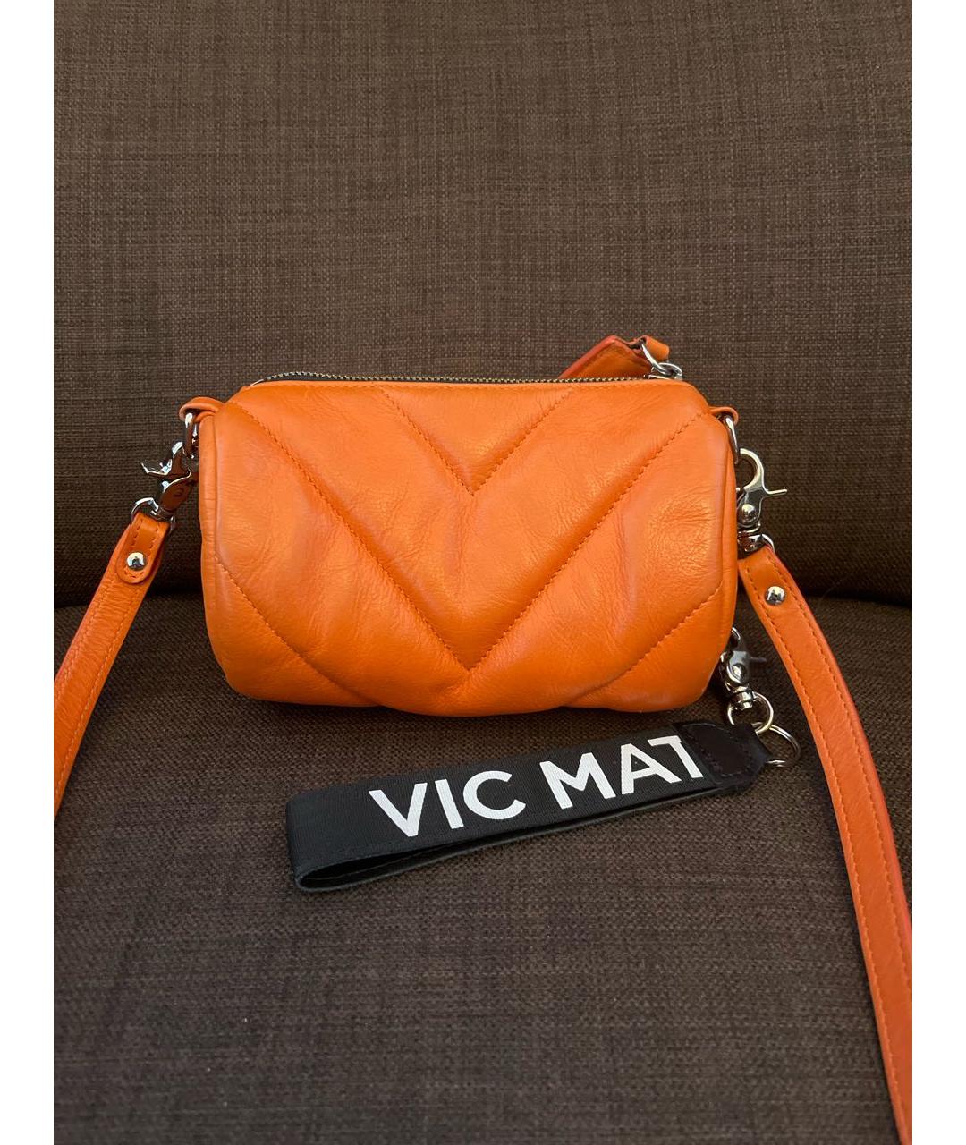 VIC MATIE Оранжевая кожаная сумка через плечо, фото 6