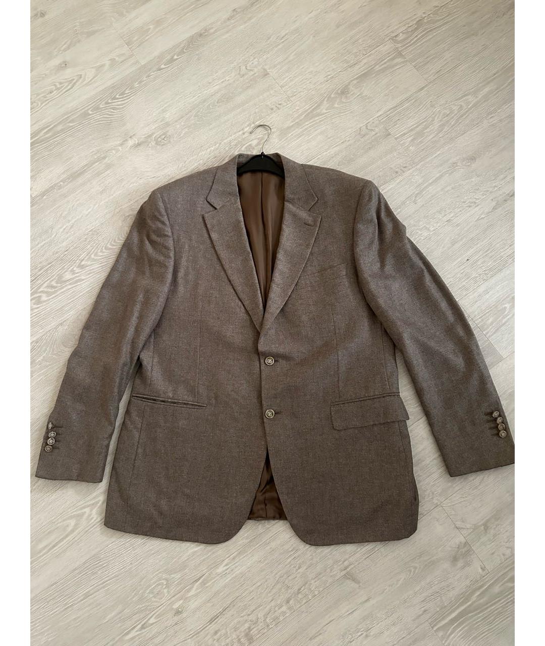 CANALI Коричневый кашемировый пиджак, фото 8