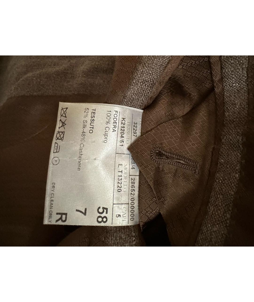 CANALI Коричневый кашемировый пиджак, фото 5